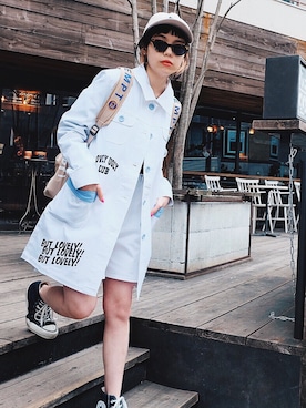 「C.E（シーイー）のアイテム（バッグ）」を使った、瀬戸あゆみさん（レディース・152cm）の春コーディネート