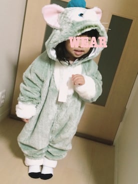 「halloween」｜「アイテム（オールインワン・サロペット）」を使った、まめ子さん（キッズ・90cm）の秋コーディネート