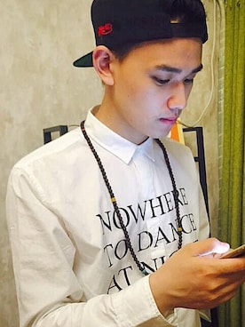 「VANQUISH（ヴァンキッシュ）のアイテム（シャツ/ブラウス、ホワイト系）」を使った、Urbanbathroomさん（メンズ・178cm）の夏コーディネート