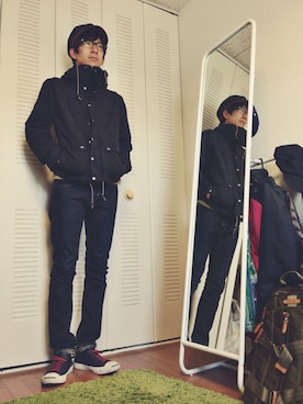 「アイテム（マウンテンパーカー）」を使った、のりぴさん（メンズ・177cm・20代）の秋コーディネート