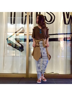 「CHEEKYのアイテム」を使った、rika iwasaさん（レディース・161cm）の夏コーディネート