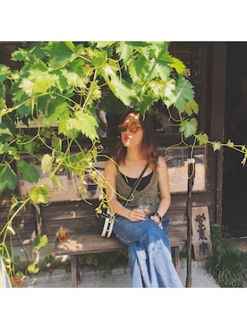 「KAREN WALKER（カレンウォーカー）のアイテム」を使った、rika iwasaさん（レディース・161cm）の夏コーディネート