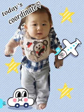 「スエット」｜JOEさん（キッズ・70cm）の春コーディネート