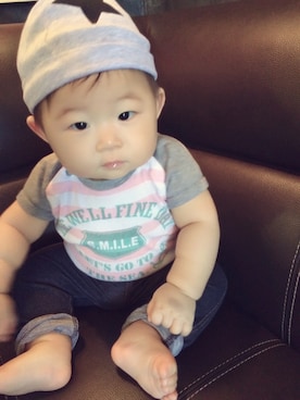 「スエット」｜JOEさん（キッズ・70cm）の春コーディネート