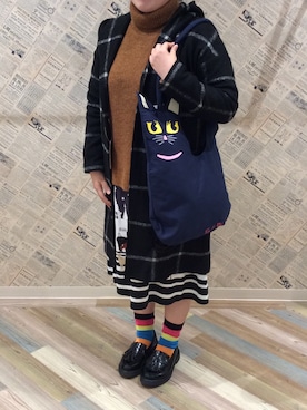 「ScoLar（スカラー）のアイテム（その他アウター）」を使った、スカラーあべのソラハ店さん（レディース・157cm）の冬コーディネート
