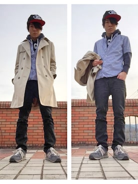 「TOMMY（トミー）のアイテム（帽子）」を使った、祥吾さん（メンズ・166cm）の冬コーディネート