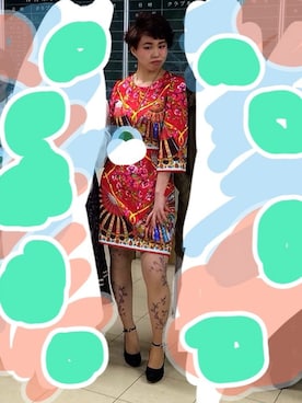 「DOLCE&GABBANA（ドルチェアンドガッバーナ）のアイテム（ワンピース/ドレス）」を使った、きゃろらいんcarolineさん（レディース・164cm）の冬コーディネート