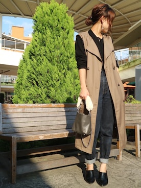 「SEVENDAYS=SUNDAY（セブンデイズサンデイ）のアイテム（ベスト）」を使った、❁Hana❁さん（レディース・155cm）の秋コーディネート
