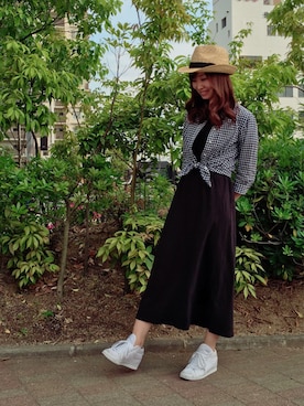 「スウェット×シャツ」｜たまみさん（レディース・162cm・20代）の春コーディネート