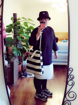 「Stereo（ステレオ）のアイテム」を使った、Cherry甩肉仍需努力さん（レディース・164cm）の春コーディネート