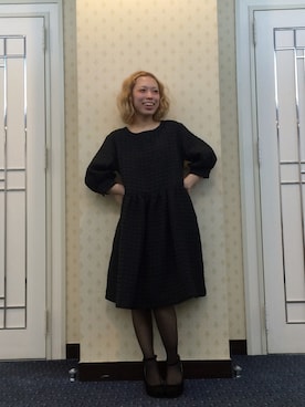 「美容室」｜「アイテム（ワンピース）」を使った、福田 梢 by BRAVEayaseさん（レディース・154cm）の冬コーディネート