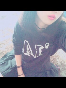 「アイテム（スーツスカート、ブラック系）」を使った、もえちんさん（レディース・168cm）の秋コーディネート