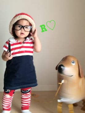 「MERCURYDUO（マーキュリーデュオ）のアイテム」を使った、rin♡さん（キッズ・80cm）の秋コーディネート