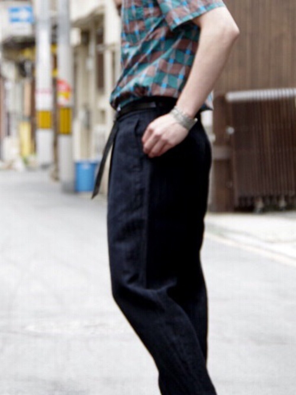 「eel、A.P.C.、タックイン」｜「A.P.C.のアイテム（シャツ/ブラウス、その他）」を使った、kodai_nakanoさん（メンズ・168cm）の春コーディネートの1枚目の写真