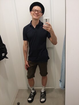 「アイテム（ビーチサンダル）」を使った、Nさん（メンズ・178cm・40代）の春コーディネート