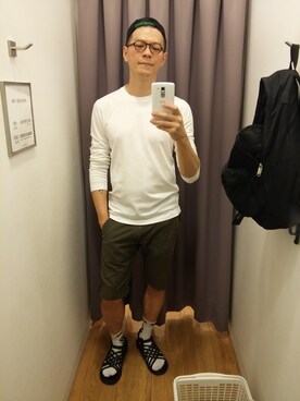 「アイテム（ビーチサンダル）」を使った、Nさん（メンズ・178cm・40代）の夏コーディネート