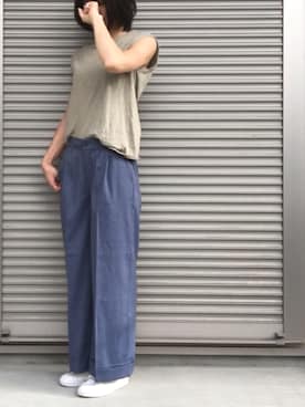 「Aco Design（アコデザイン）のアイテム（トップス）」を使った、snk*さん（レディース・170cm）の夏コーディネート