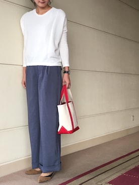 「お食事会」｜「アイテム（パンツ）」を使った、snk*さん（レディース・170cm）の秋コーディネート