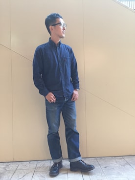 Denime MOP滋賀竜王店さんの（Made in JAPAN denim (middle straight) | メイドインジャパンデニム（ミドルストレート））を使ったコーディネート