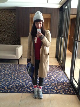 丸山理奈さん（レディース・163cm）の冬コーディネート