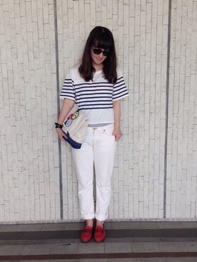 丸山理奈さん（レディース・163cm）の春コーディネート