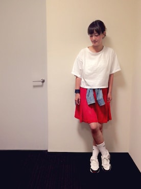 丸山理奈さん(レディース・163cm)の夏コーディネート