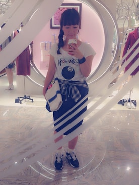 丸山理奈さん(レディース・163cm)の夏コーディネート