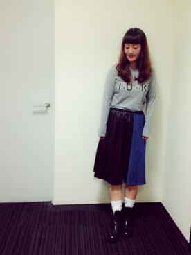 丸山理奈さん（レディース・163cm）の秋コーディネート