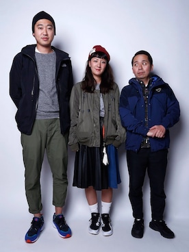 「スニーカーブーツ」｜「アイテム（ブルゾン）」を使った、丸山理奈さん（レディース・163cm）の秋コーディネート