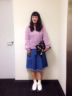 丸山理奈さん(レディース・163cm)の秋コーディネート