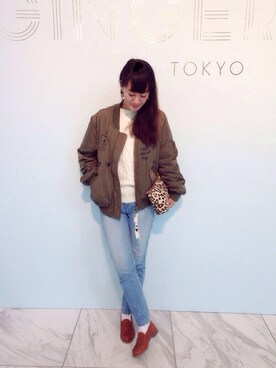 丸山理奈さん（レディース・163cm）の冬コーディネート