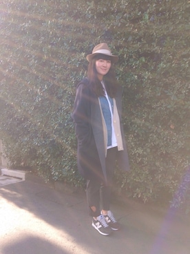 「beautiful people（ビューティフルピープル）のアイテム（その他アウター）」を使った、丸山理奈さん（レディース・163cm）の冬コーディネート