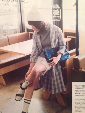 丸山理奈さん(レディース・163cm)の春コーディネート