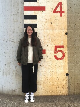 丸山理奈さん（レディース・163cm）の春コーディネート