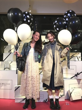 「THE SHINZONE（ザ　シンゾーン）のアイテム（デニムジャケット）」を使った、丸山理奈さん（レディース・163cm）の春コーディネート