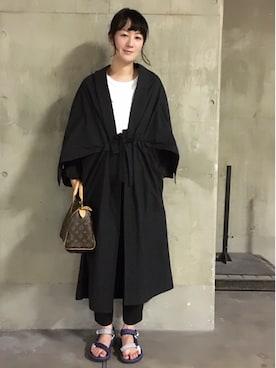 「BEAMS」｜「アイテム（ボストンバッグ）」を使った、丸山理奈さん（レディース・163cm）の春コーディネート