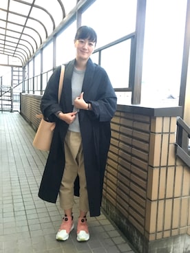 「RBS（アールビーエス）のアイテム（バッグ）」を使った、丸山理奈さん（レディース・163cm）の秋コーディネート