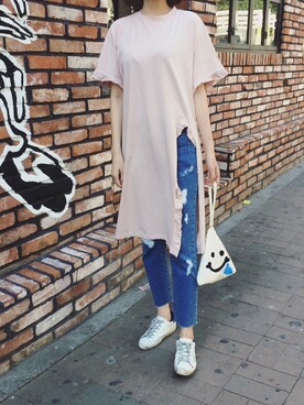「Mia   （ミア）のアイテム（バッグ）」を使った、Miaさん（レディース・158cm）の春コーディネート