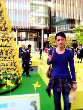 「アイテム（イエロー系）」を使った、美作さん（メンズ・172cm）の春コーディネート