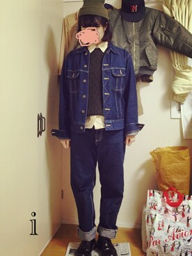 「PAR ICI（パーリッシィ）のアイテム（ソックス/靴下）」を使った、iさん（レディース・158cm）の冬コーディネート