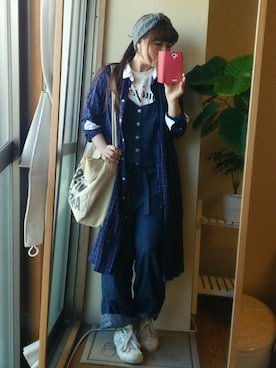 「アイテム（アナログ腕時計、ピンク系）」を使った、yuiさん（レディース・151cm）の秋コーディネート