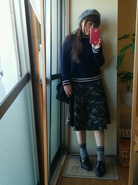 「アイテム（アナログ腕時計、ピンク系）」を使った、yuiさん（レディース・151cm）の秋コーディネート