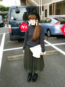 「アイテム（アナログ腕時計、ピンク系）」を使った、yuiさん（レディース・151cm）の秋コーディネート