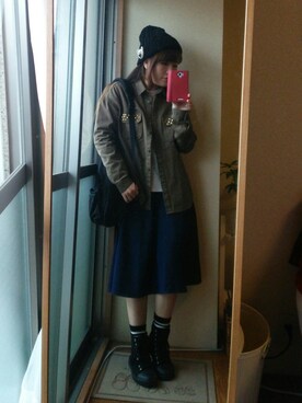 「アイテム（アナログ腕時計、ピンク系）」を使った、yuiさん（レディース・151cm）の秋コーディネート