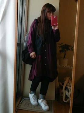 「アイテム（アナログ腕時計、ピンク系）」を使った、yuiさん（レディース・151cm）の秋コーディネート