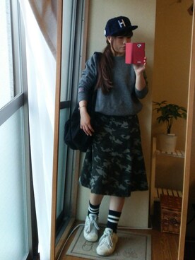 「アイテム（アナログ腕時計、ピンク系）」を使った、yuiさん（レディース・151cm）の秋コーディネート