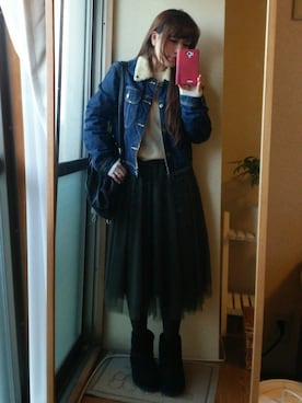 「アイテム（アナログ腕時計、ピンク系）」を使った、yuiさん（レディース・151cm）の秋コーディネート