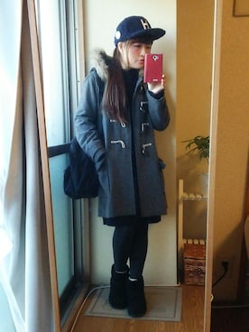 「アイテム（アナログ腕時計、ピンク系）」を使った、yuiさん（レディース・151cm）の冬コーディネート