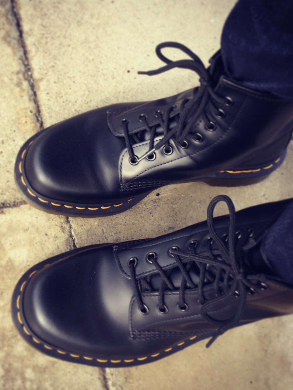 「Dr.Martens、ドクターマーチン」｜「Dr. MartensのDr.Martens / PASCAL 8eye ブーツ（ブーツ、ブラック系）」を使った、Saoriさん（レディース・158cm）の冬コーディネートの1枚目の写真
