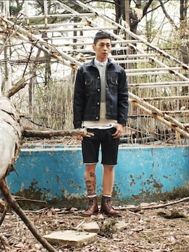「デニム ジャケット」｜「アイテム（ジャケット/アウター）」を使った、uniform bridgeさん（メンズ・180cm）の春コーディネート